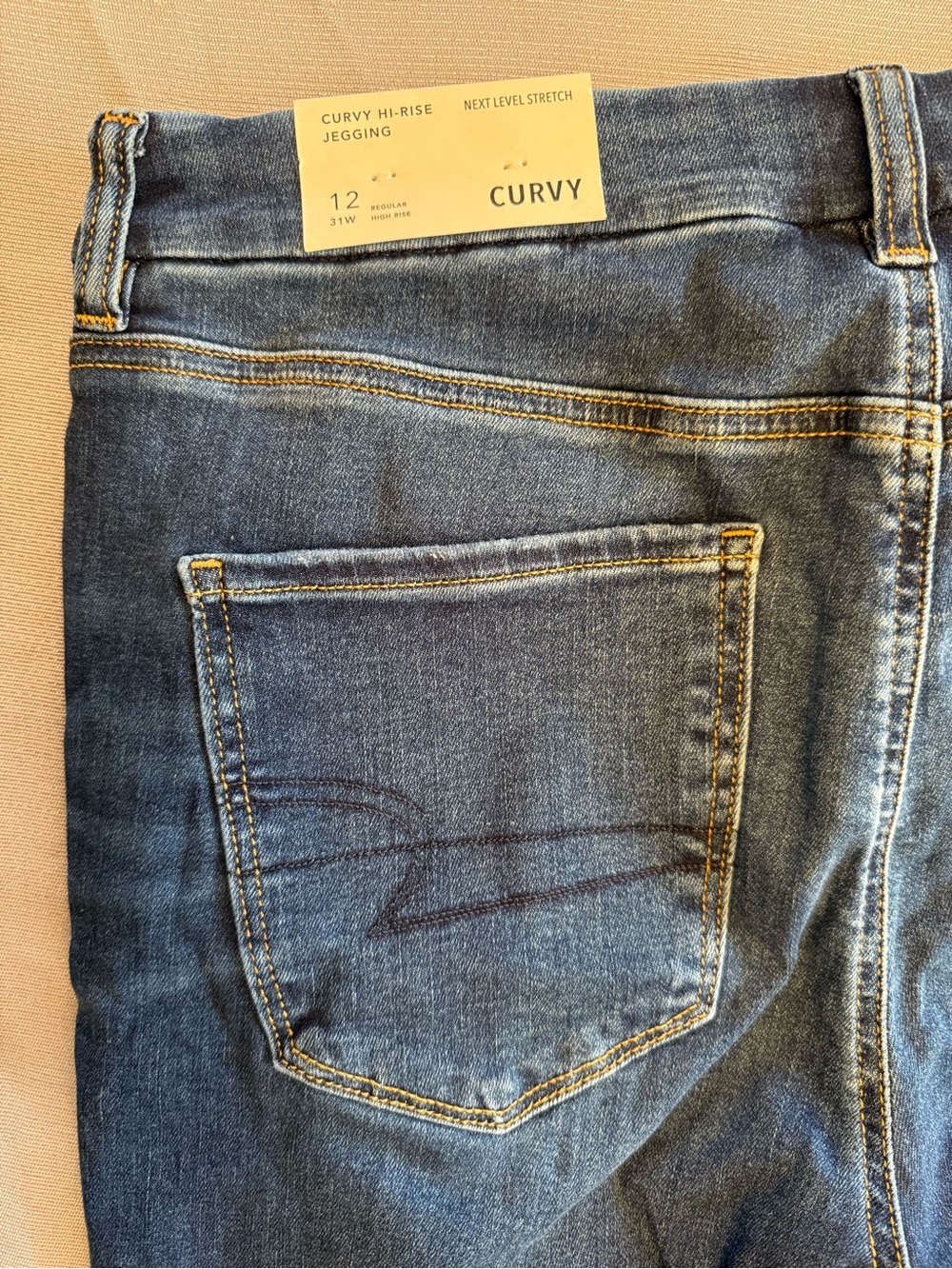 American Eagle Next Level Stretch Curvy Hi-Rise Jegging Sz 12 31W